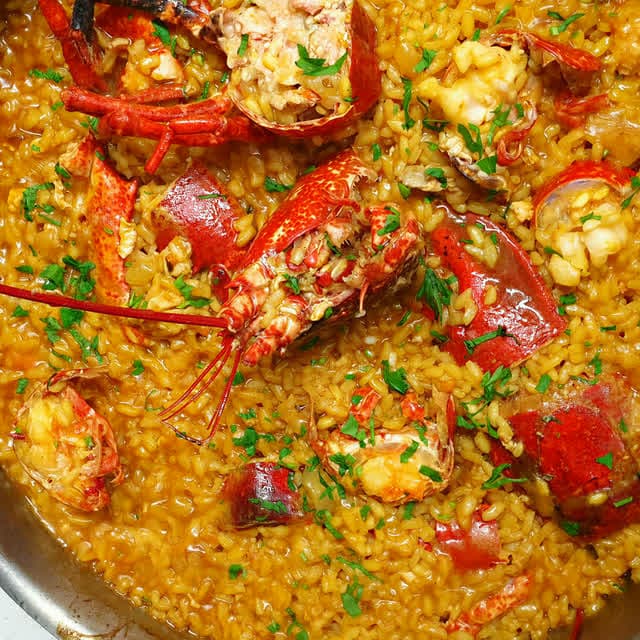 Arroz con bogavante para dos en O Bo Paladar, Cambados